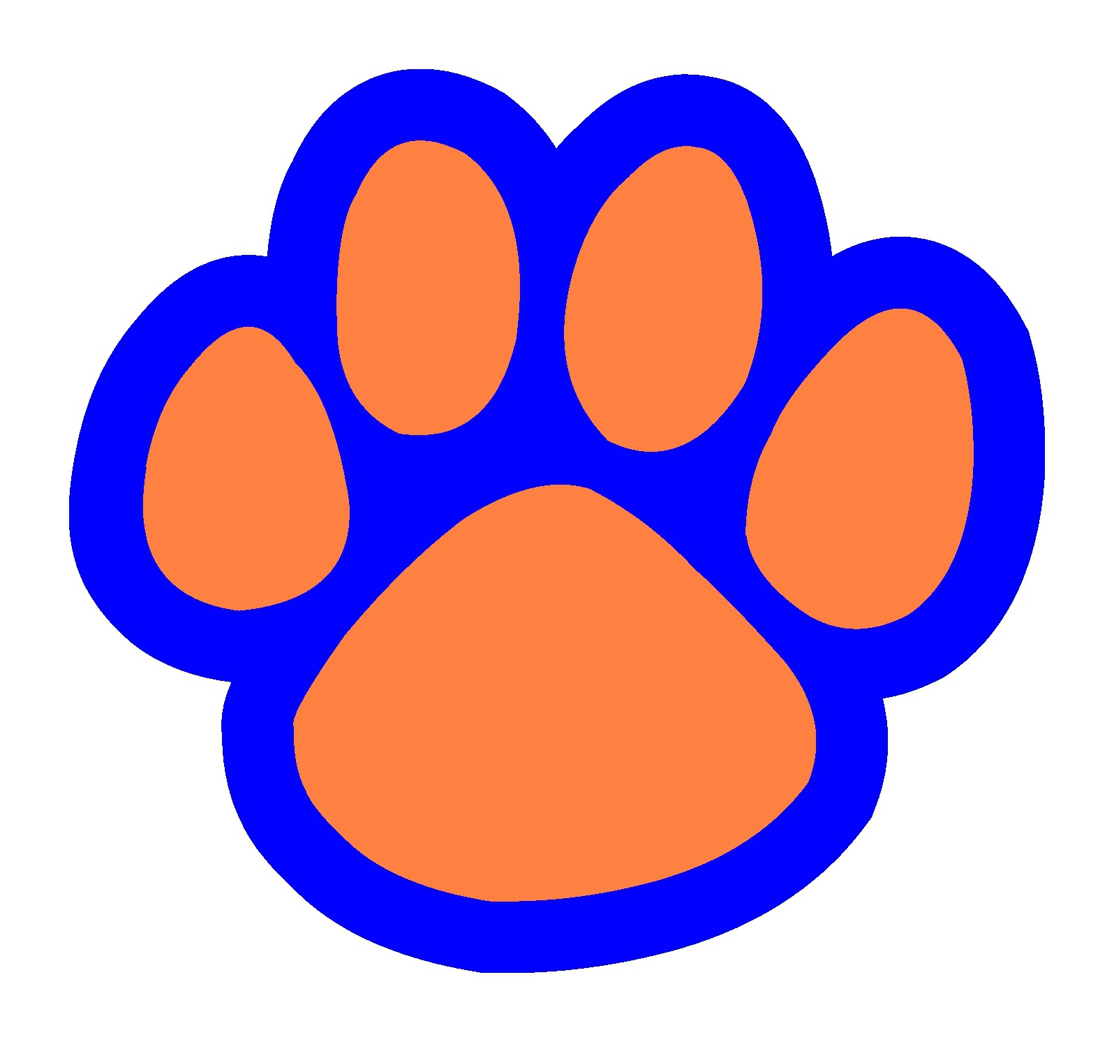 Clipart orange and blue.
