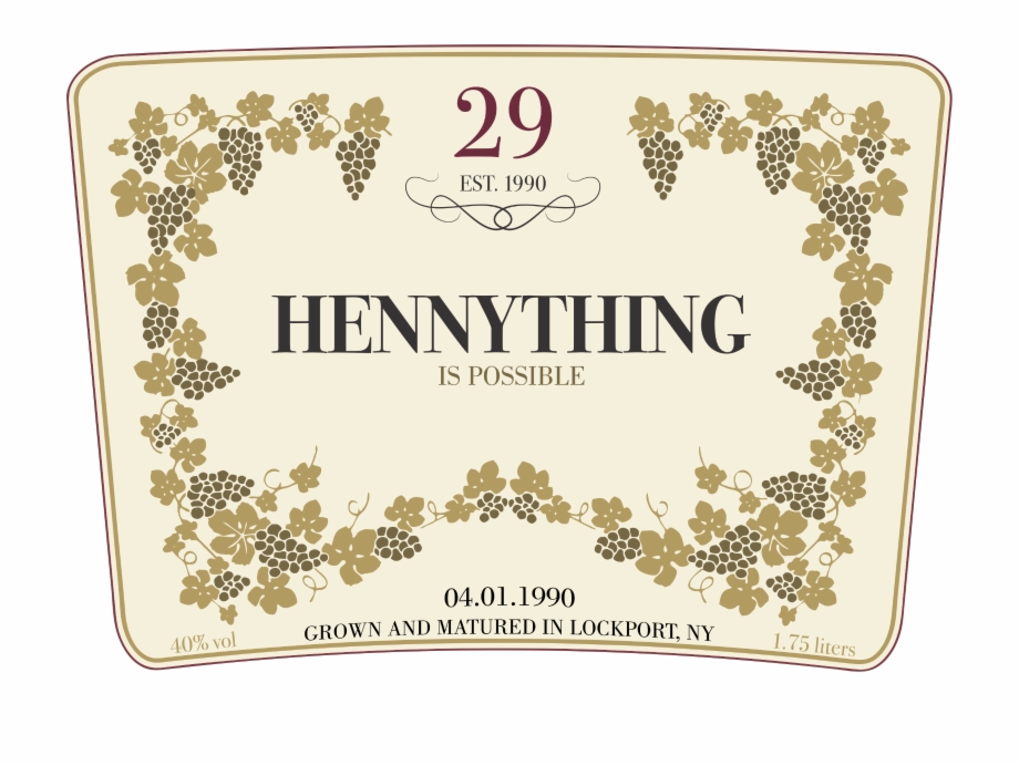 Hennessy Label Template Printable SVG