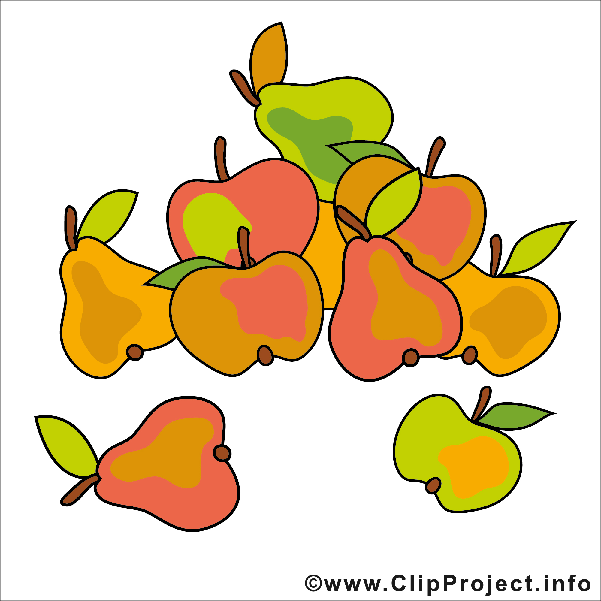 Herbst Obst Clipart.