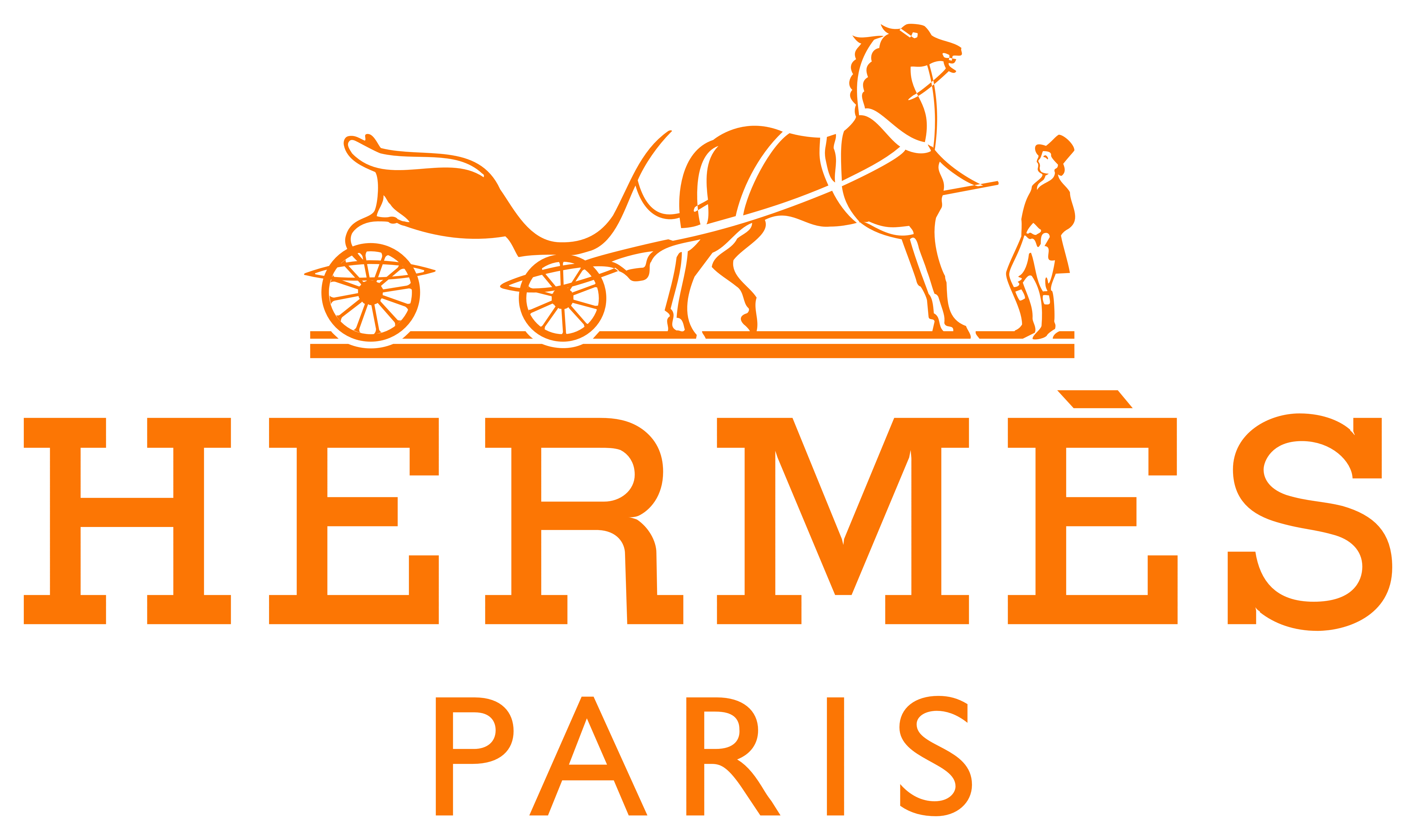 Hermès Logo transparent PNG.