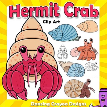 Hermit Crab Clip Art.