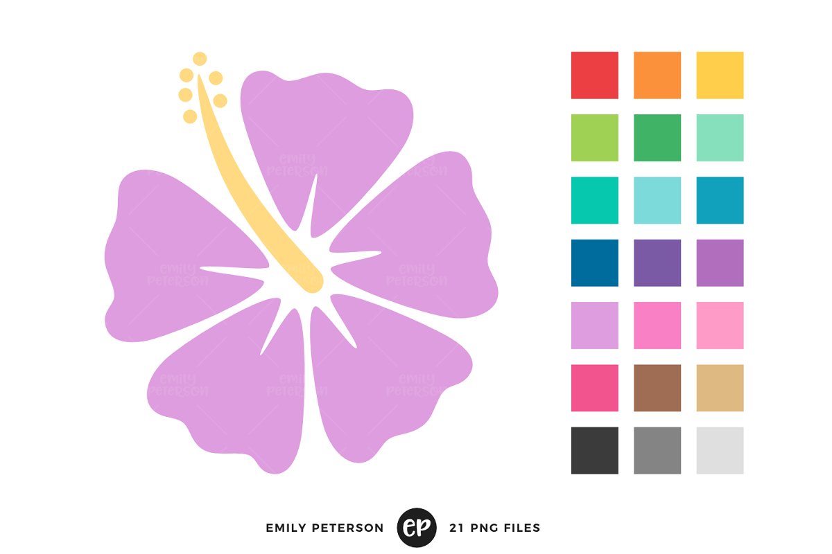 Hibiscus Flower Clipart.