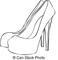 High Heel Clipart Black And White.
