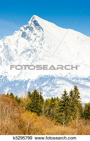 Stock Photograph of Krivan, Vysoke Tatry (High Tatras), Slovakia.