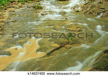 Stock Photography of Waterfall of Bad Urach k14637400.