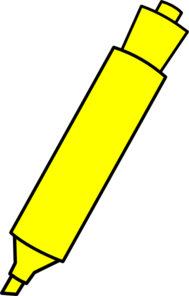 Yellow Highlighter Marker Clip Art at Clker.com.