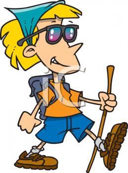 Person Hiking Clipart.