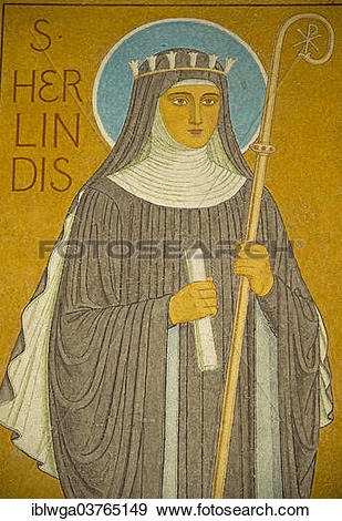 Stock Photograph of "Figure of Hildegard of Bingen in Eibingen.