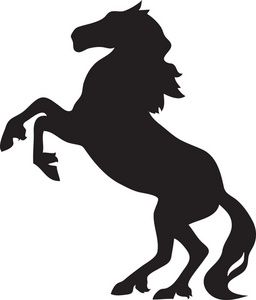 Free Stallion Clip Art Image: clip art silhouette of a stallion.
