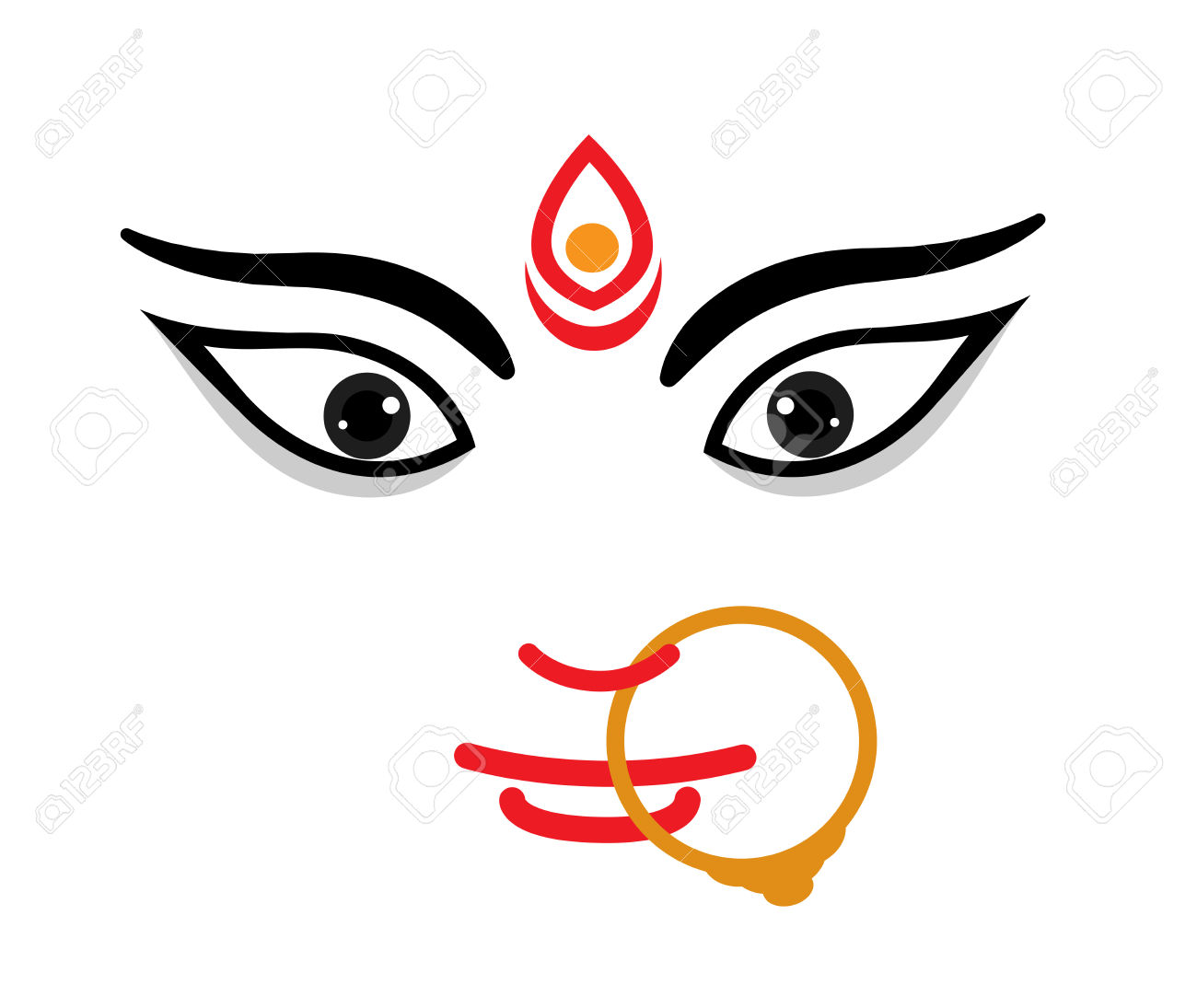 Maa Durga Face Expression.