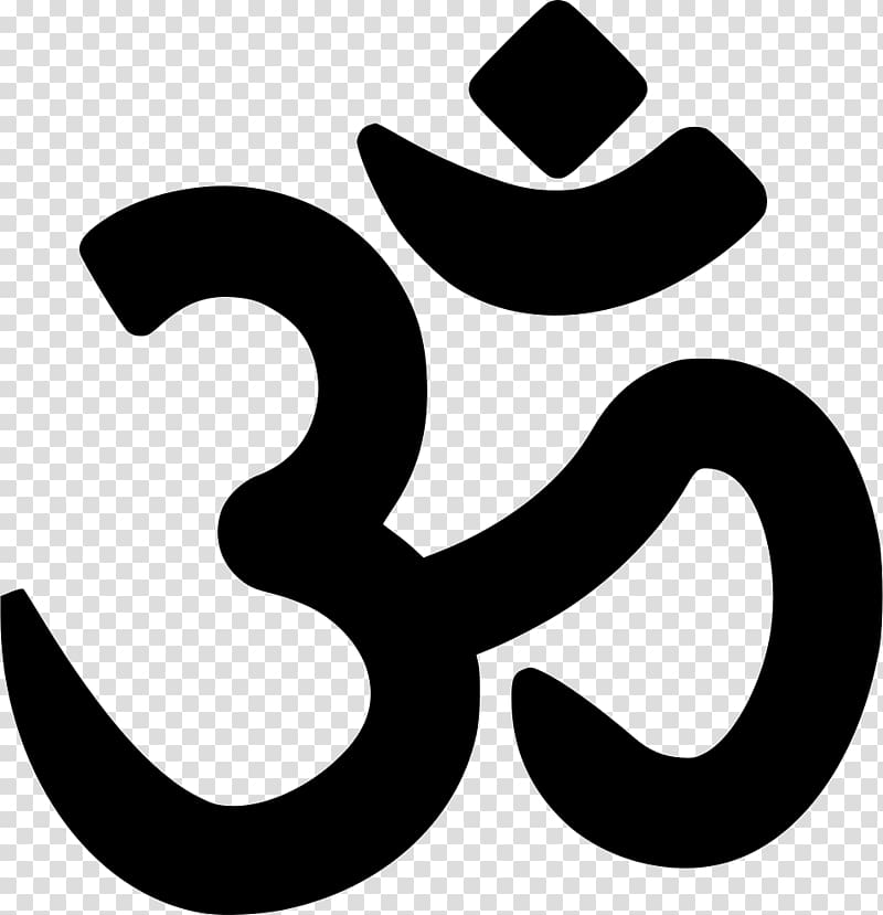 Black symbol illustration, Hinduism Om Religion Symbol Sign.