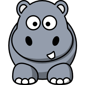 Hippo clipart.