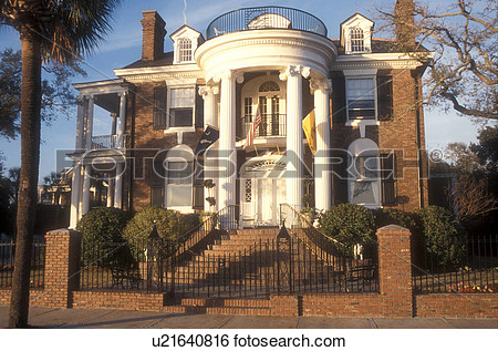 Brick Historic House Clipart.