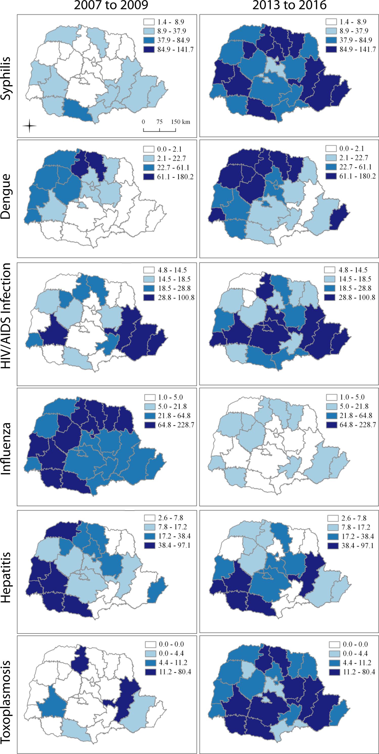 Trend and spatial distribution of infectious diseases in.