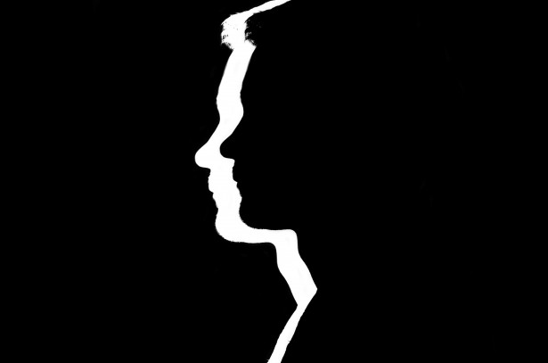 Silhouette Face Note Clipart.