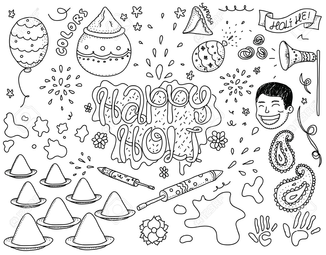 holi clipart black and white 10 free Cliparts | Download images on