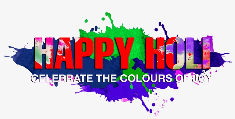 Happy Holi Png, Text Holi Png.