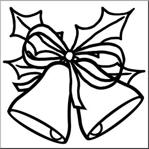 Holiday bell free clipart.