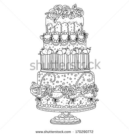 Holiday Cake Isolated On White Background Stock Vector 161550986.