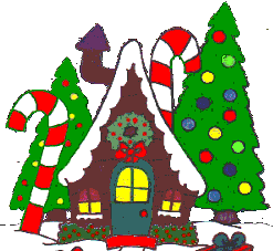 Holiday house clipart.