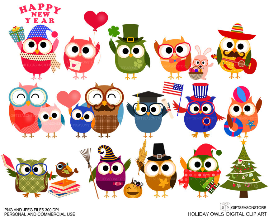 Monthly Holiday Clipart.