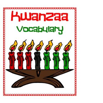 Vocab cards to teach Kwanzaa! Free at TPT store!.