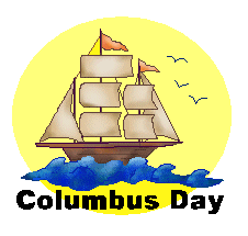 Columbus day holiday clipart.