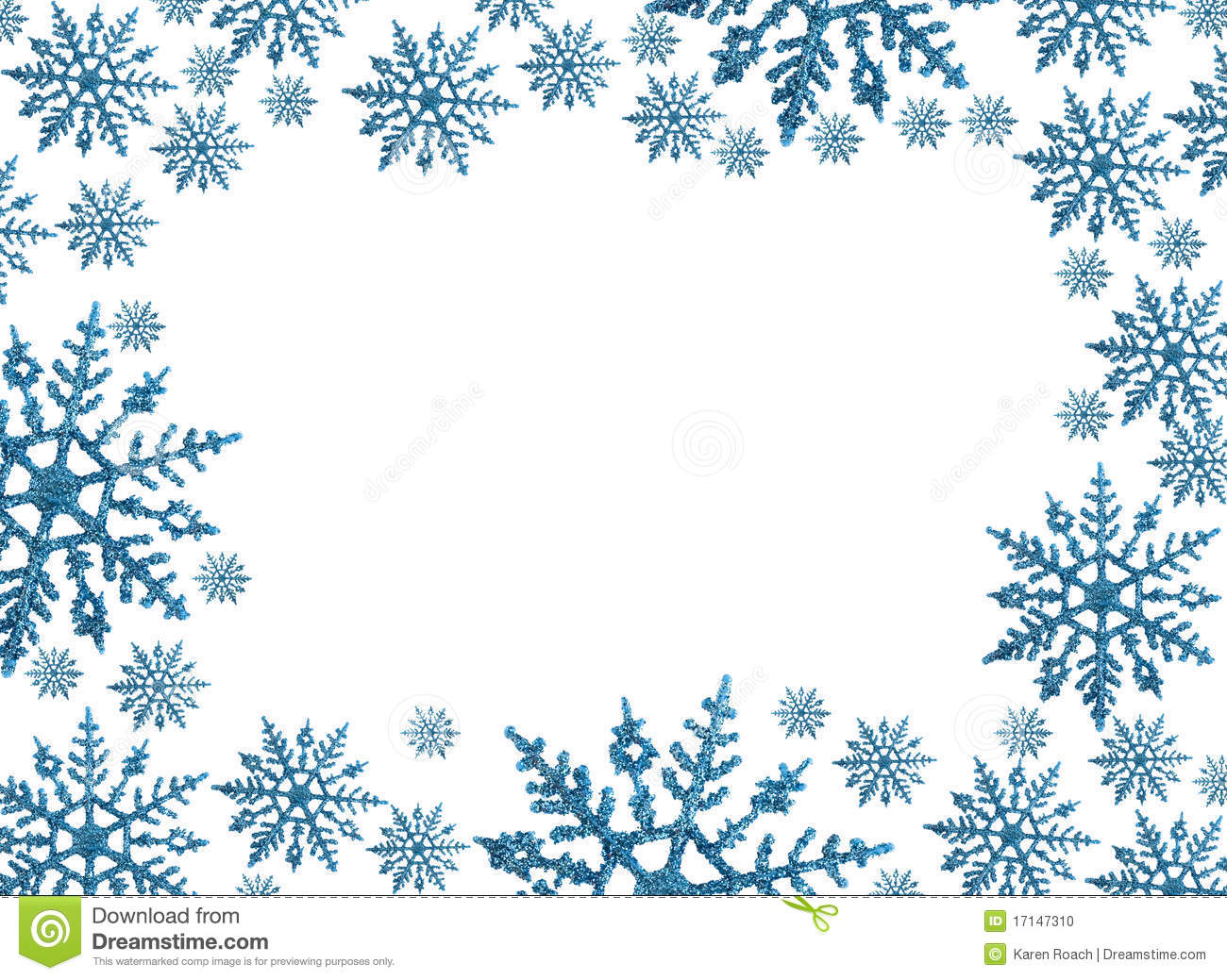Holiday Snowflake Border Clipart Free.