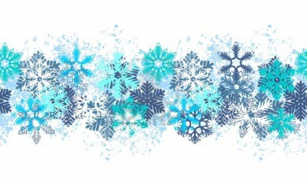 Snowflake border clipart.