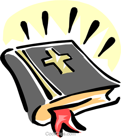 holy bible Royalty Free Vector Clip Art illustration.