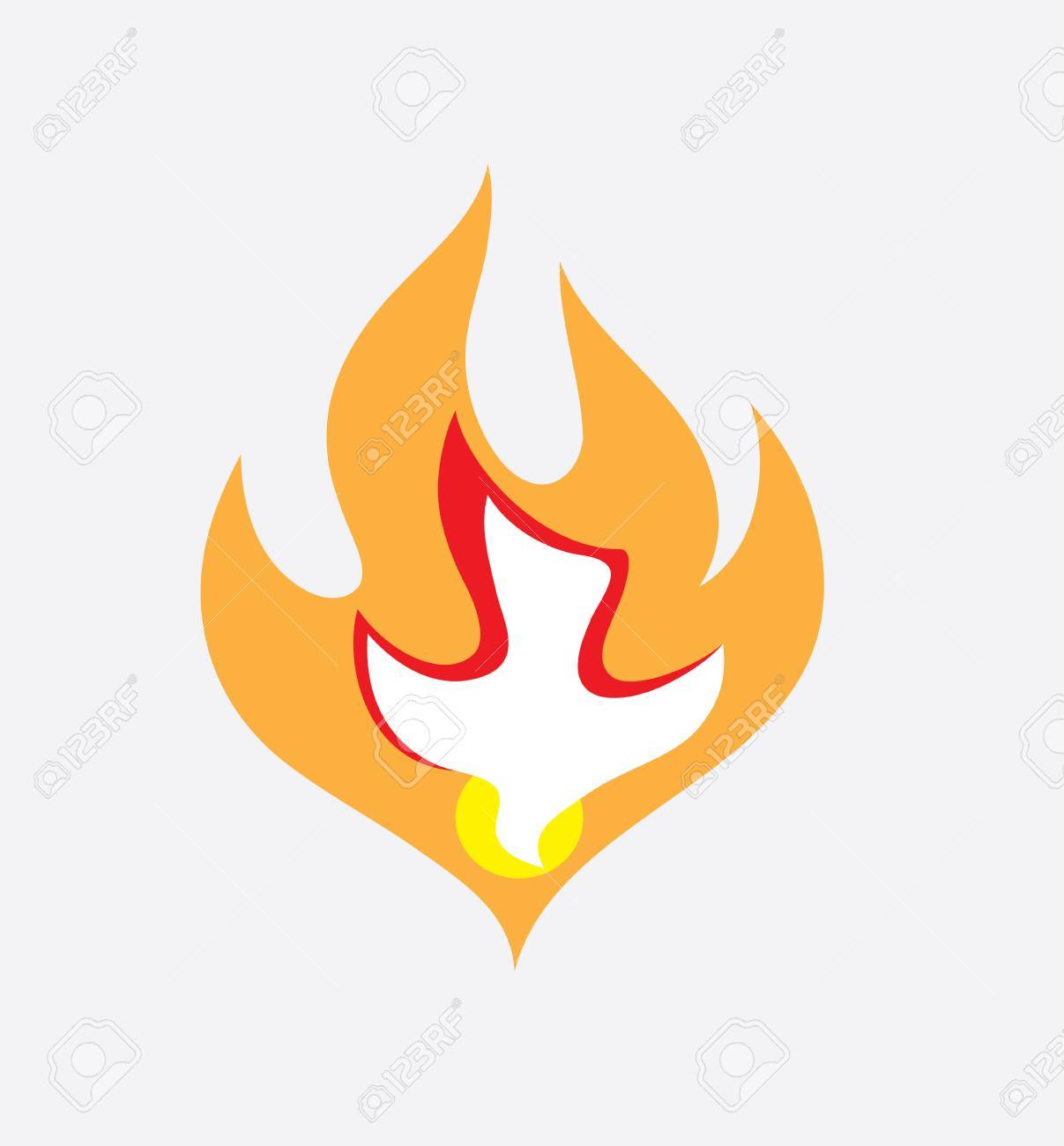 Holy spirit Fire, art vector design.