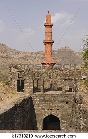 Stock Photograph of Victory Tower at Daulatabad Fort k17313219.