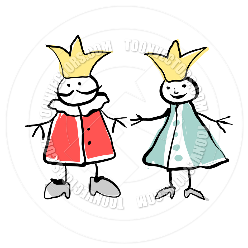 Cartoon King and Queen Clipart.