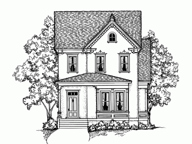 Victorian Homes Clipart.