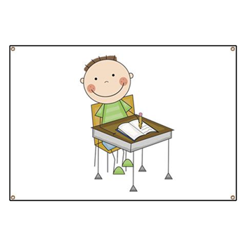 Boy Doing Homework Banner > Boy Doing Homework T.