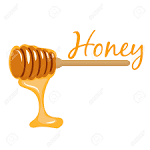 Honey Dipper Dripping Honey Stock Illustrations.