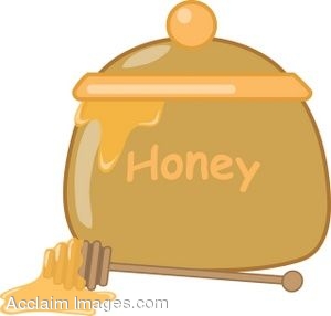 Jar of honey clipart.