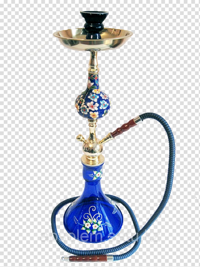 Cobalt blue Odnoklassniki Glass Hookah Brass, shisha.