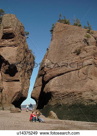 Stock Photograph of Canada, New Brunswick, Bay of Fundy, Hopewell.