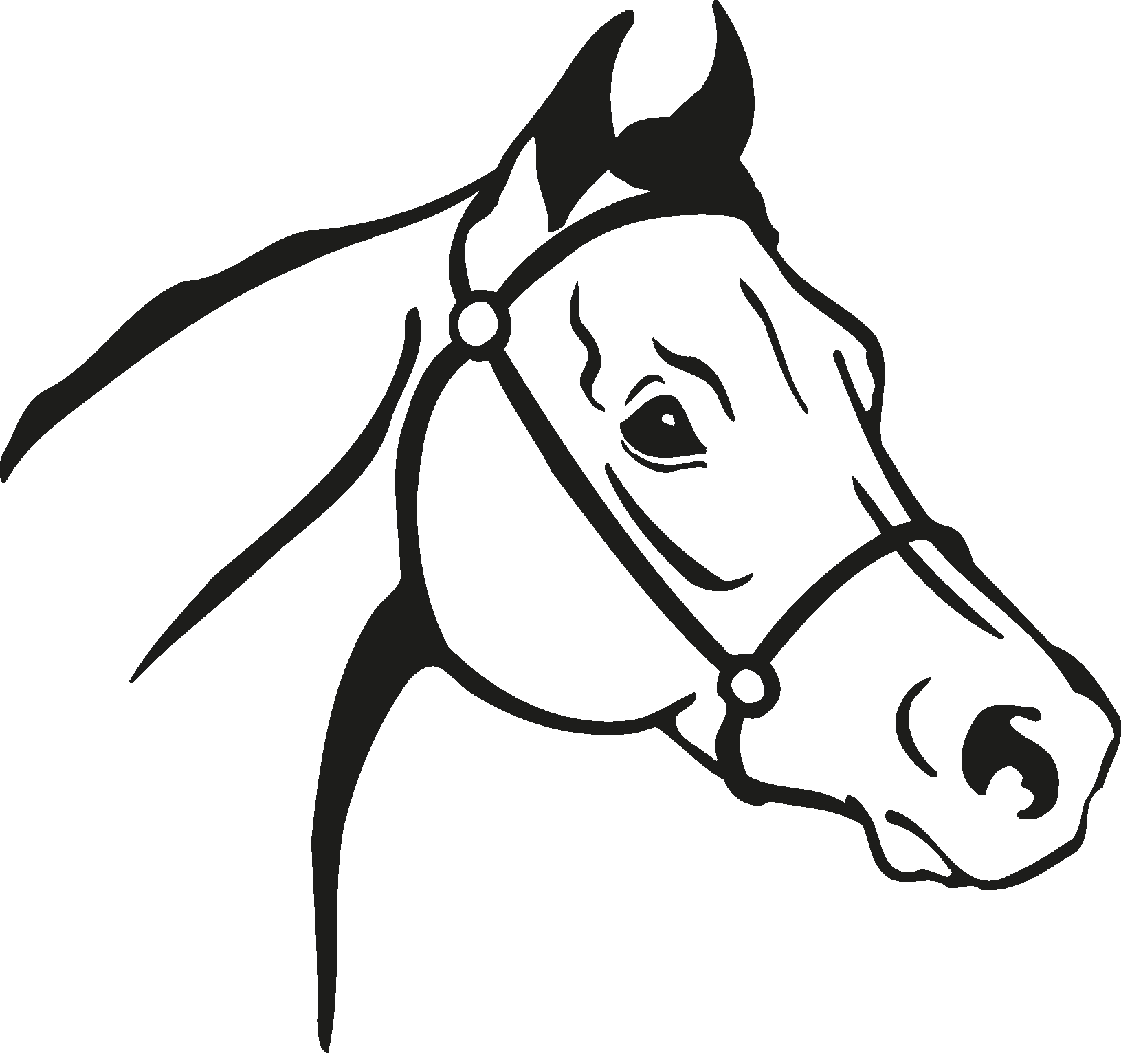Horse Head Silhouette Png.