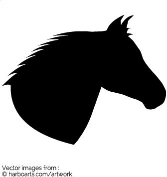 Download : Horses head silhouette.