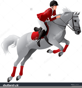 Equestrian Jumping Clipart.
