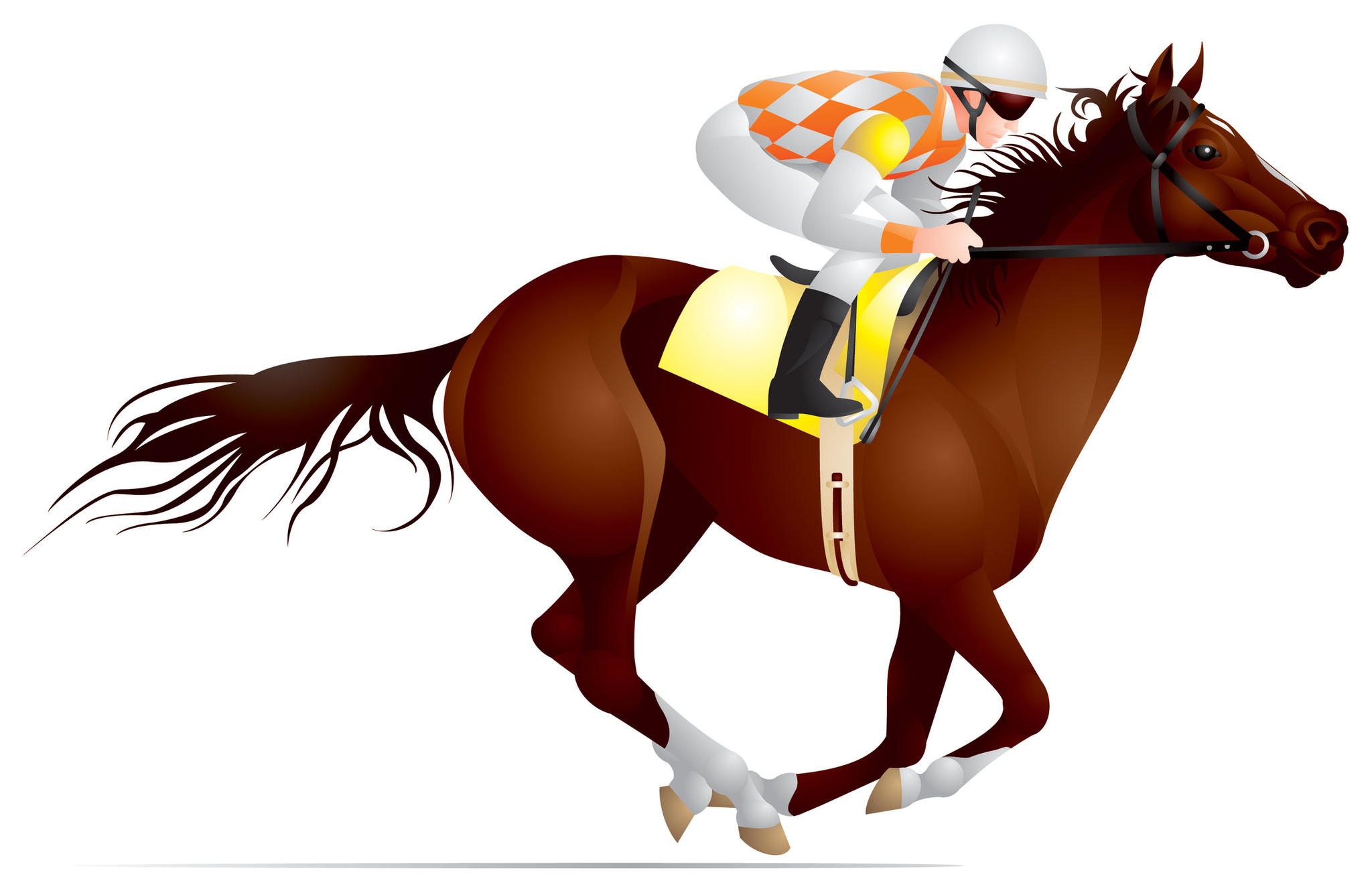 Printable Race Horse Clip Art