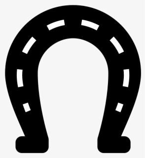 Free Horseshoe Black And White Clip Art with No Background.