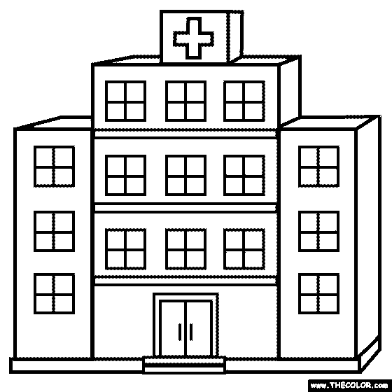 Hospital building clipart black and white » Clipart Portal.