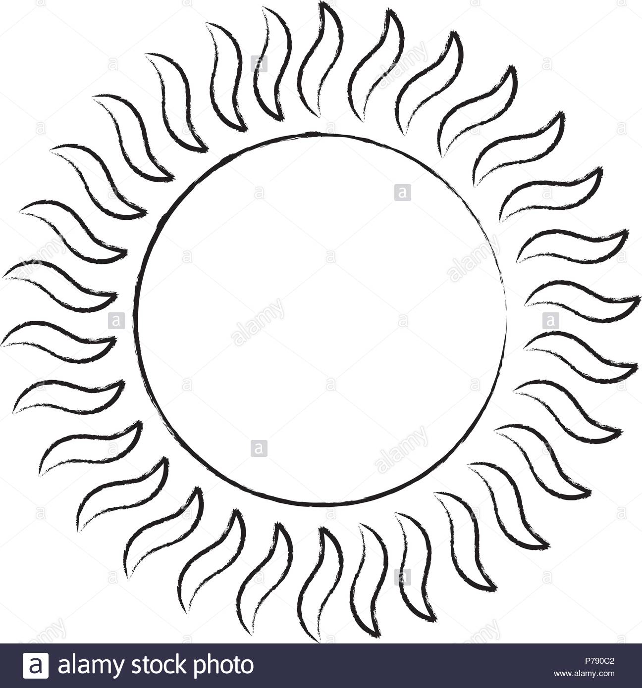 Hot Sun Clipart Black and White Stock Photos & Images.