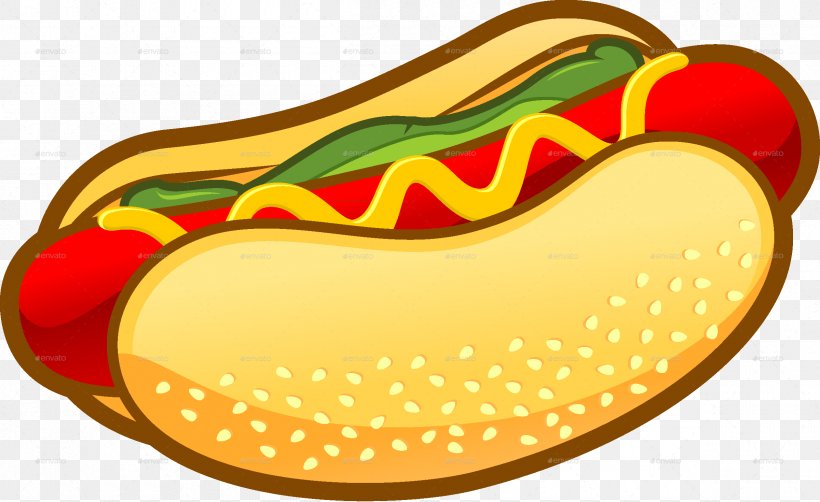 Hot Dog Hamburger Fast Food Clip Art, PNG, 2400x1471px, Hot.