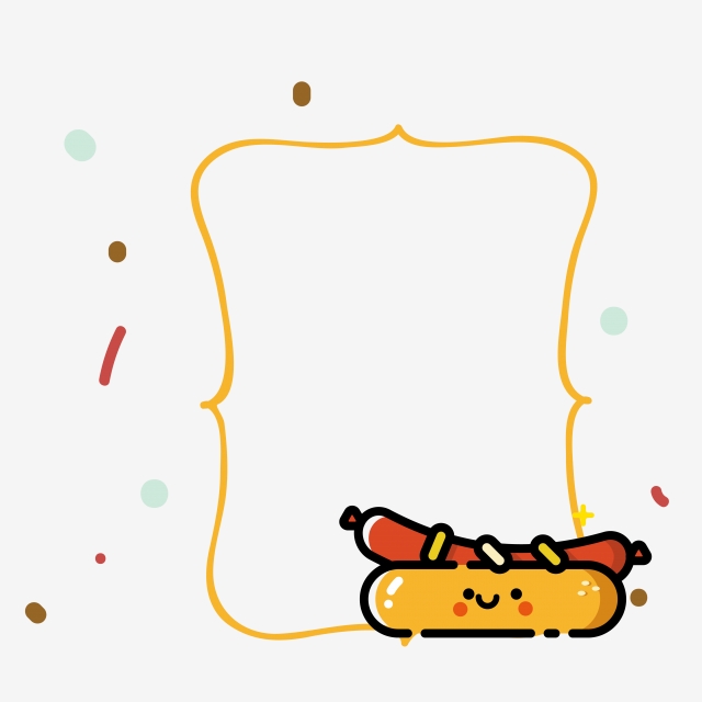 Cartoon Food Border Hot Dog Food Border Food Border Decorative.