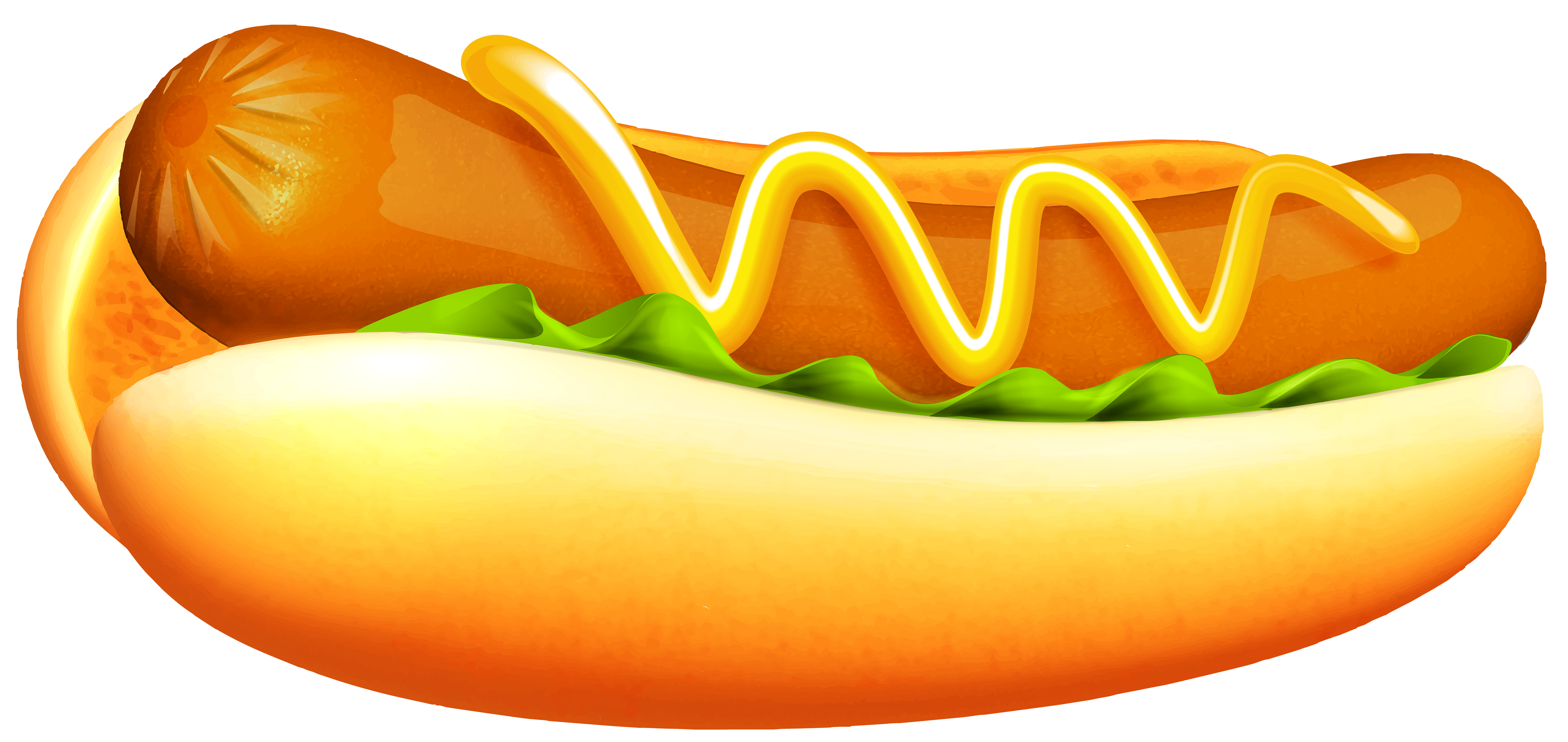 Hot Dog Transparent PNG Clipart Image.