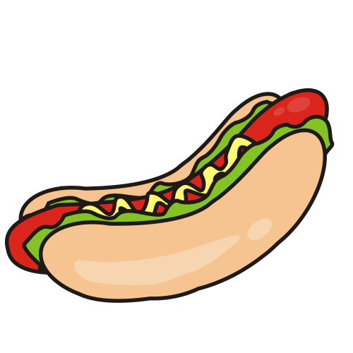 Cartoon Hot Dog Clipart.